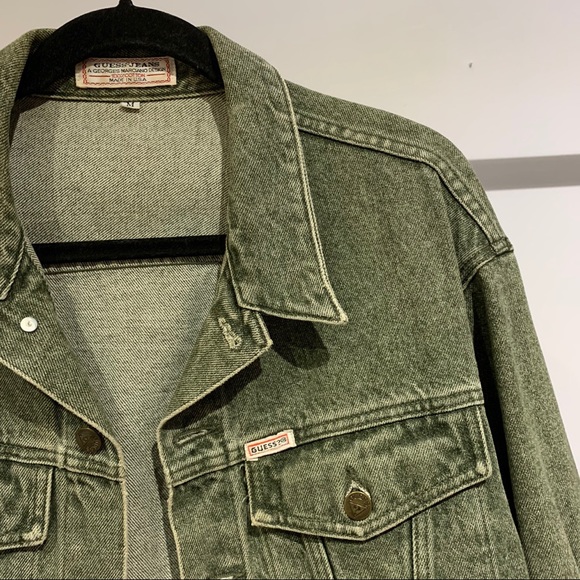 Guess vintage green denim jacket - Picture 2 of 3